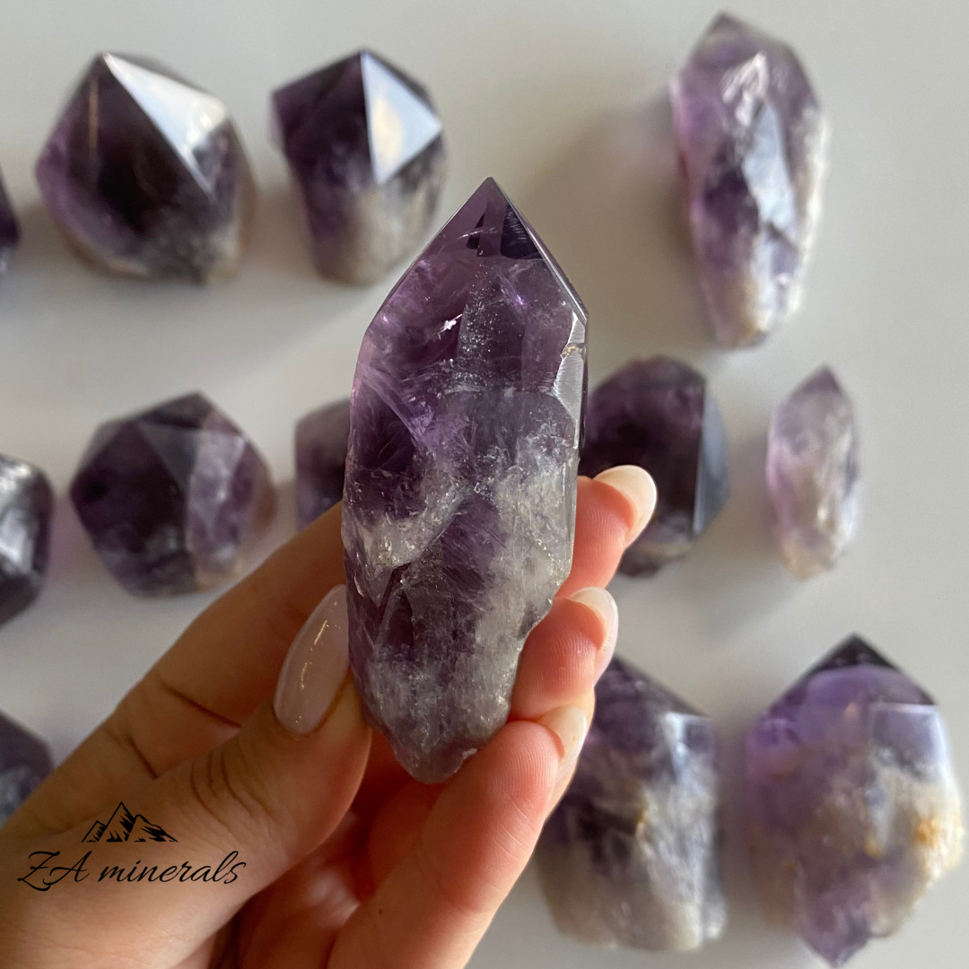 Part-Polished Amethyst Quartz (x15) 1.4kg RTS15