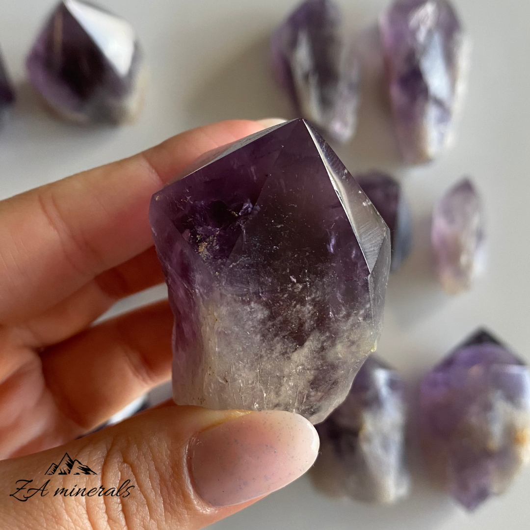 Part-Polished Amethyst Quartz (x15) 1.4kg RTS15