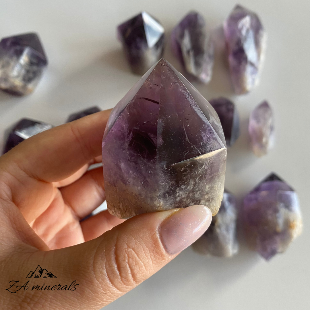 Part-Polished Amethyst Quartz (x15) 1.4kg RTS15