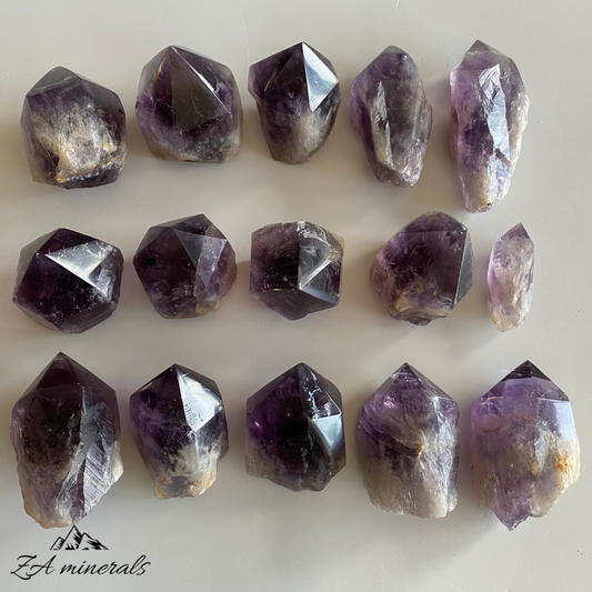 Part-Polished Amethyst Quartz (x15) 1.4kg RTS15