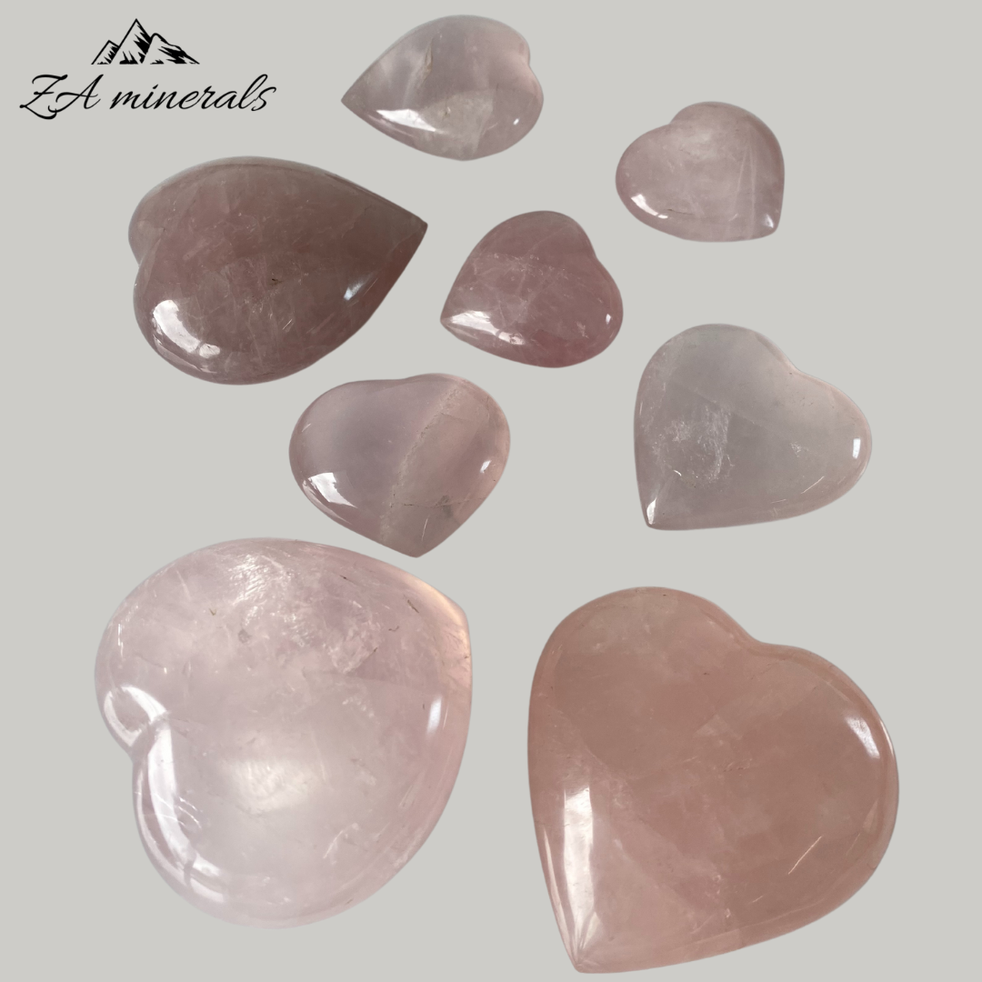 Polished Rose Quartz Hearts 1kg