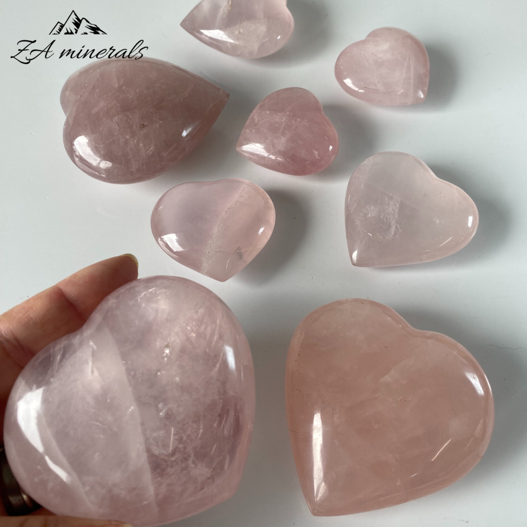 Polished Rose Quartz Hearts 1kg