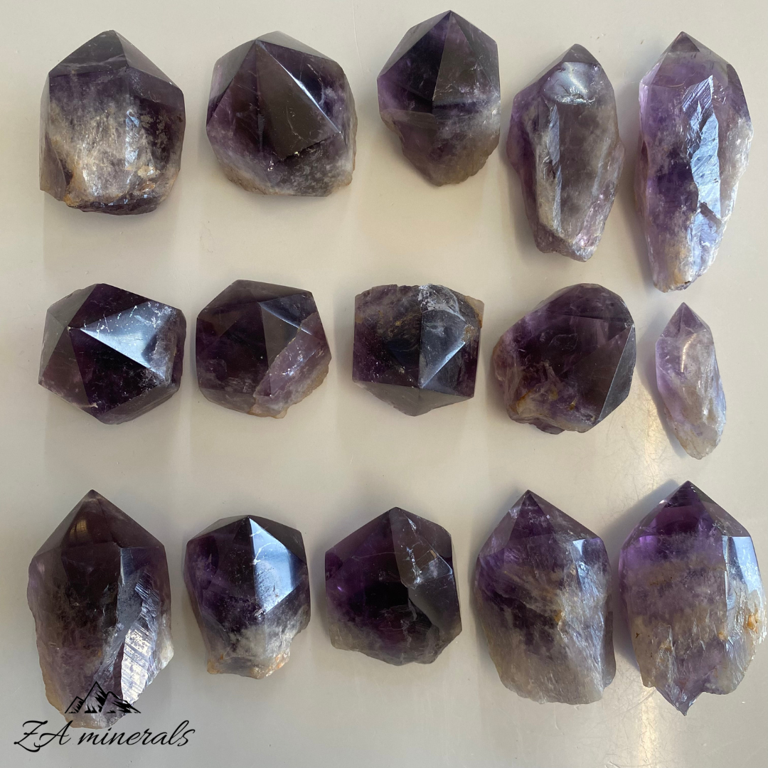 Part-Polished Amethyst Quartz (x15) 1.4kg RTS15