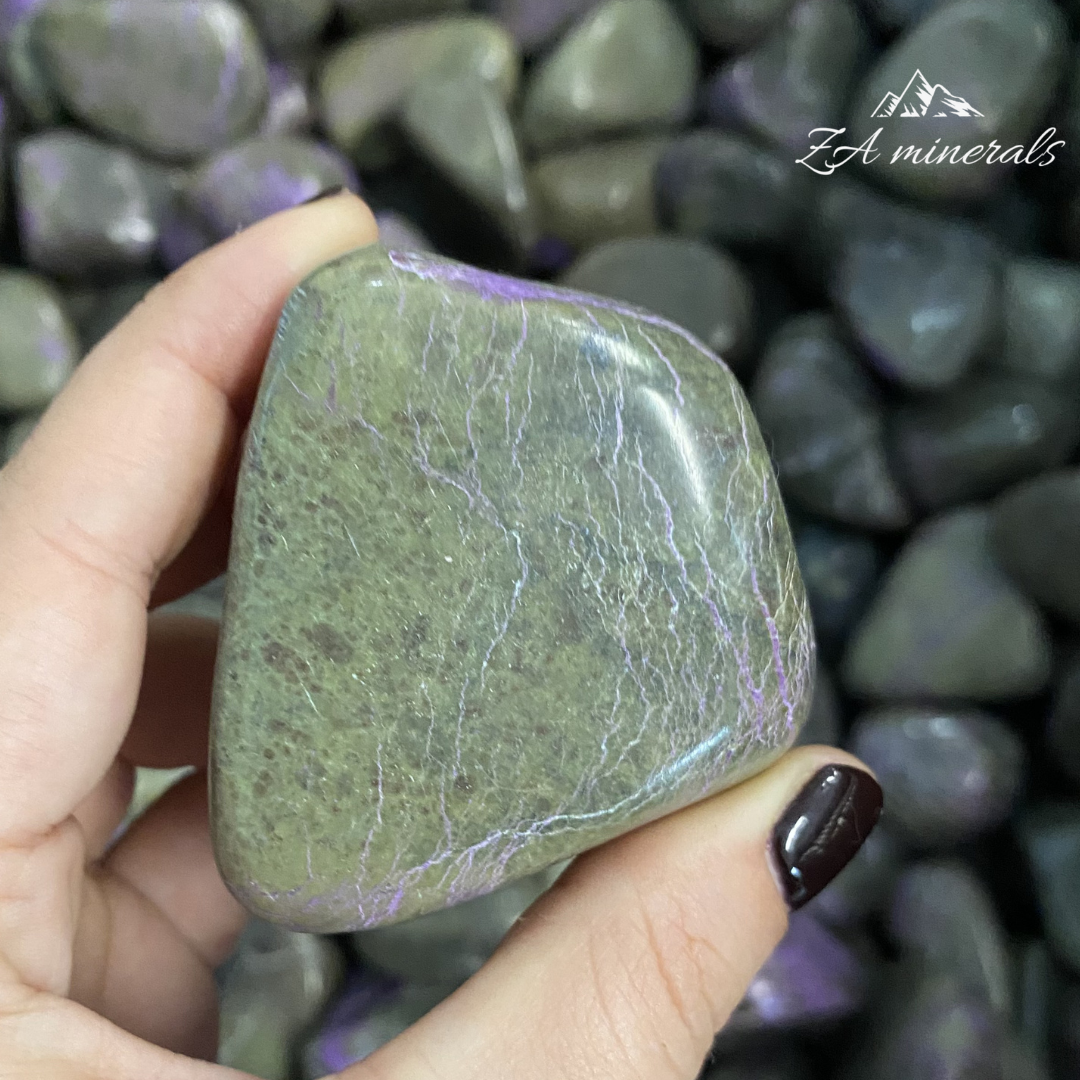 Polished Stichtite Serpentine 'Atlantisite' freeforms 15kg CL6