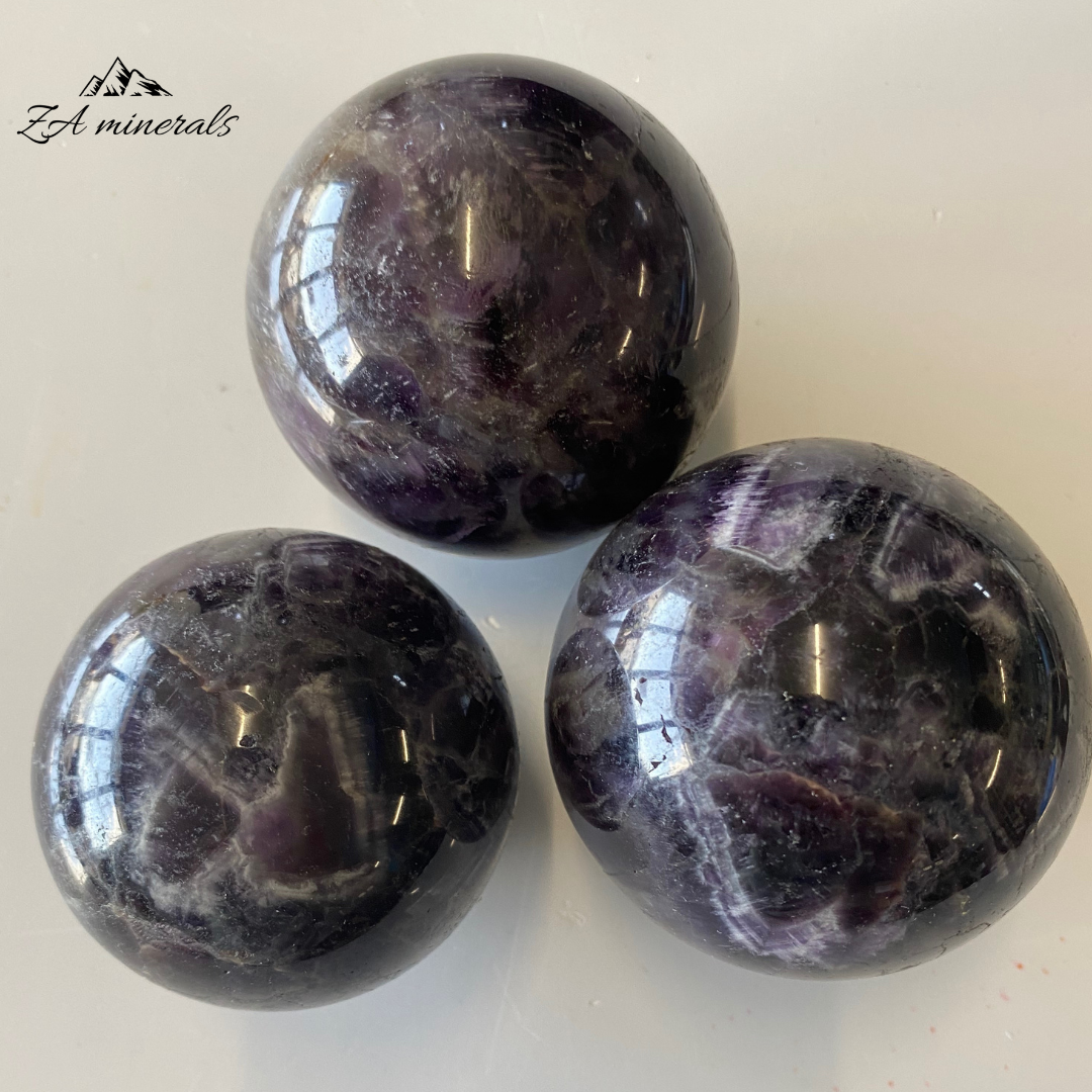 Polished Chevron Amethyst Spheres 1kg