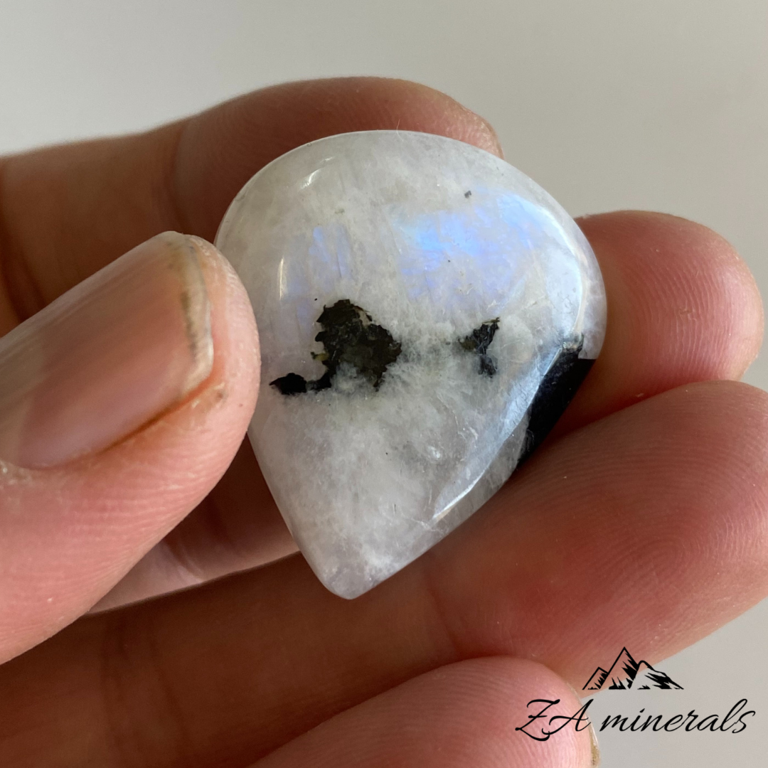 Polished Rainbow Moonstone Cabochon (x1)