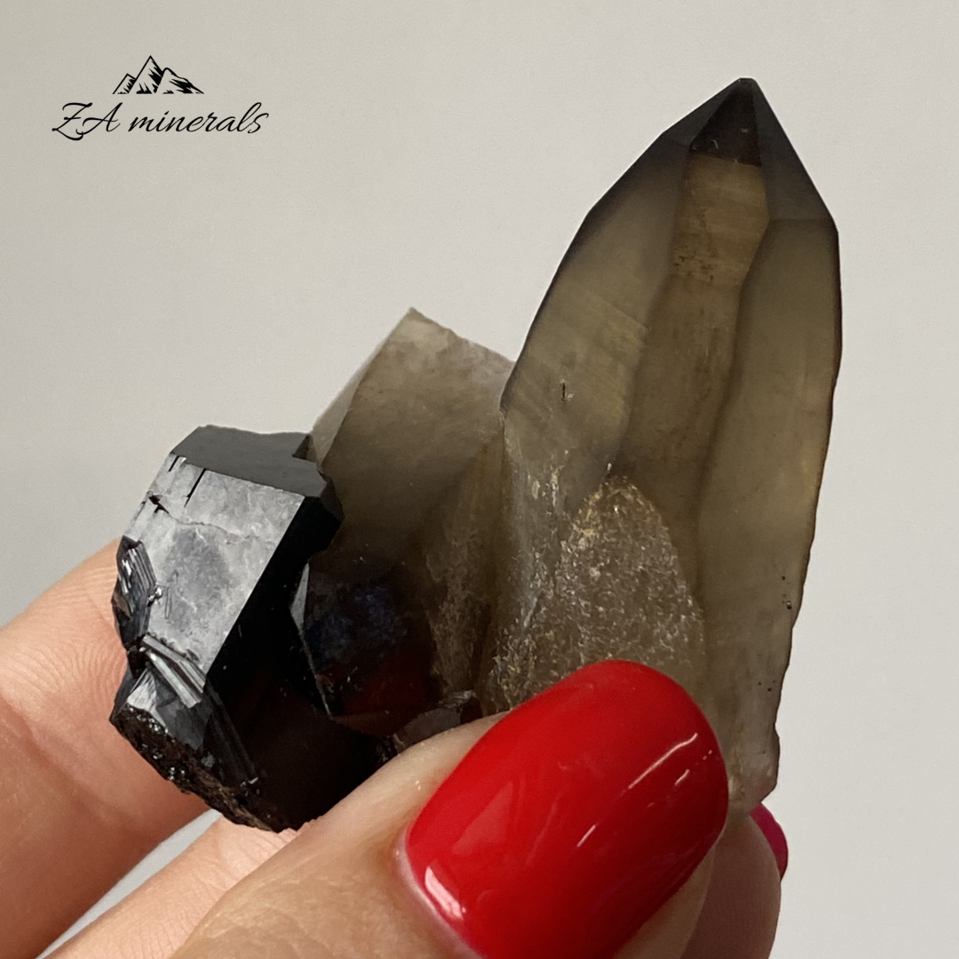 Black Tourmaline Smoky Quartz 0.021kg IY8