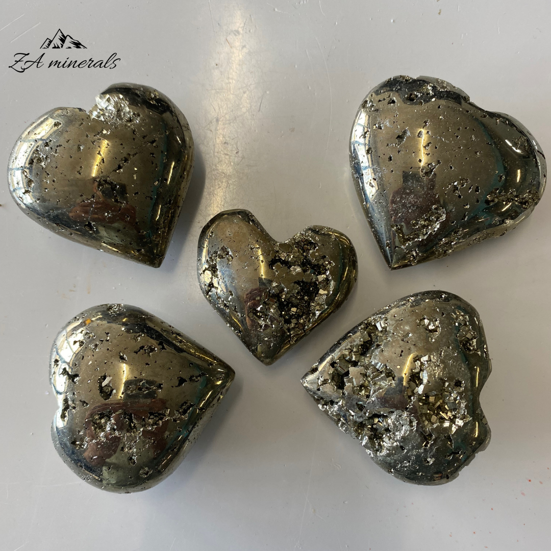 Polished Pyrite Hearts 1kg