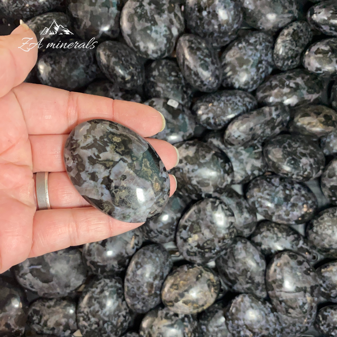 Polished Indigo Gabbro Palmstones 1kg