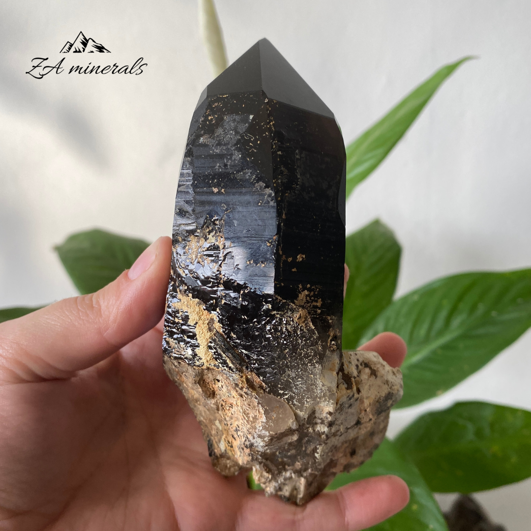 Smoky Quartz with Feldspar & Aegirine 427g HW09