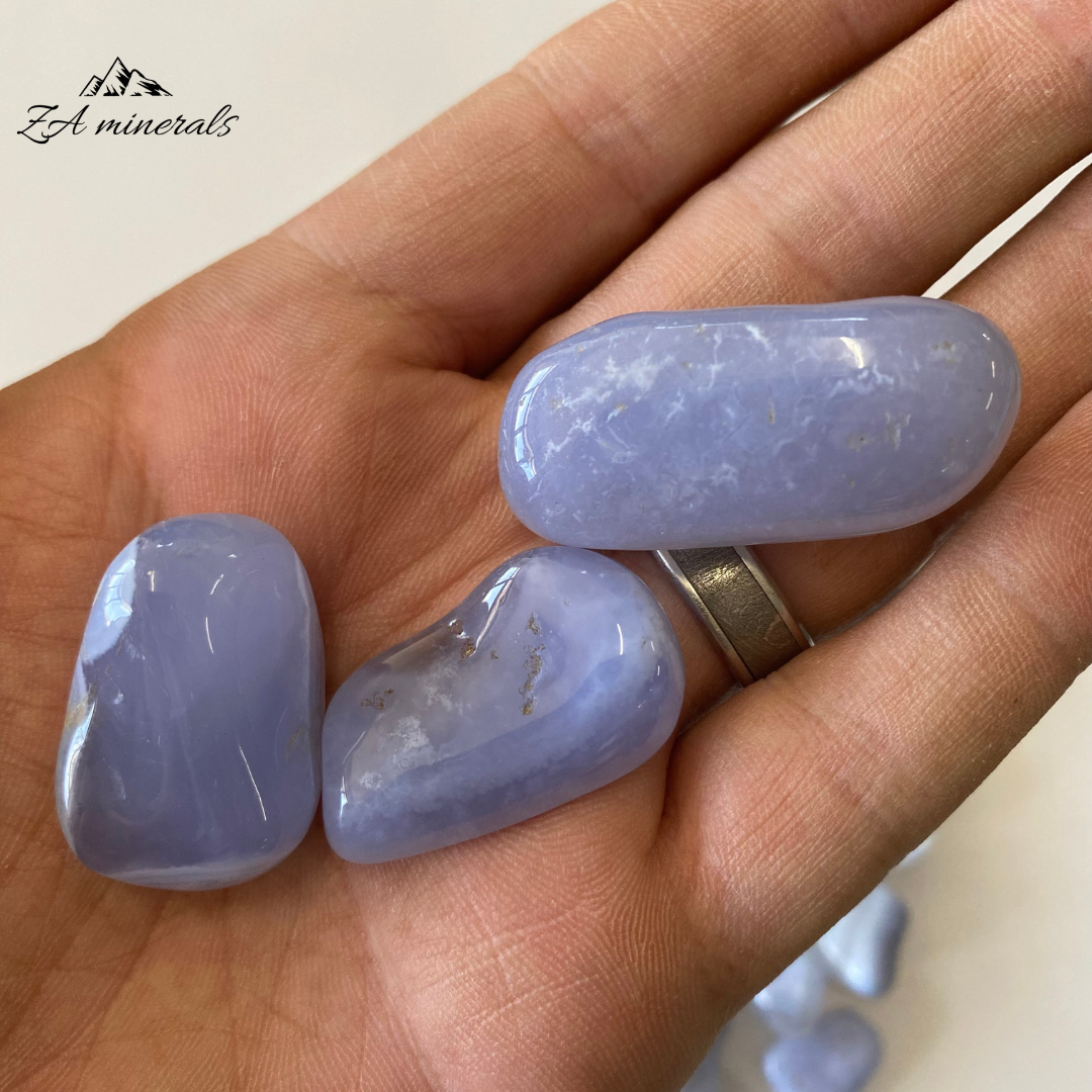 Blue Chalcedony Tumbles 1kg