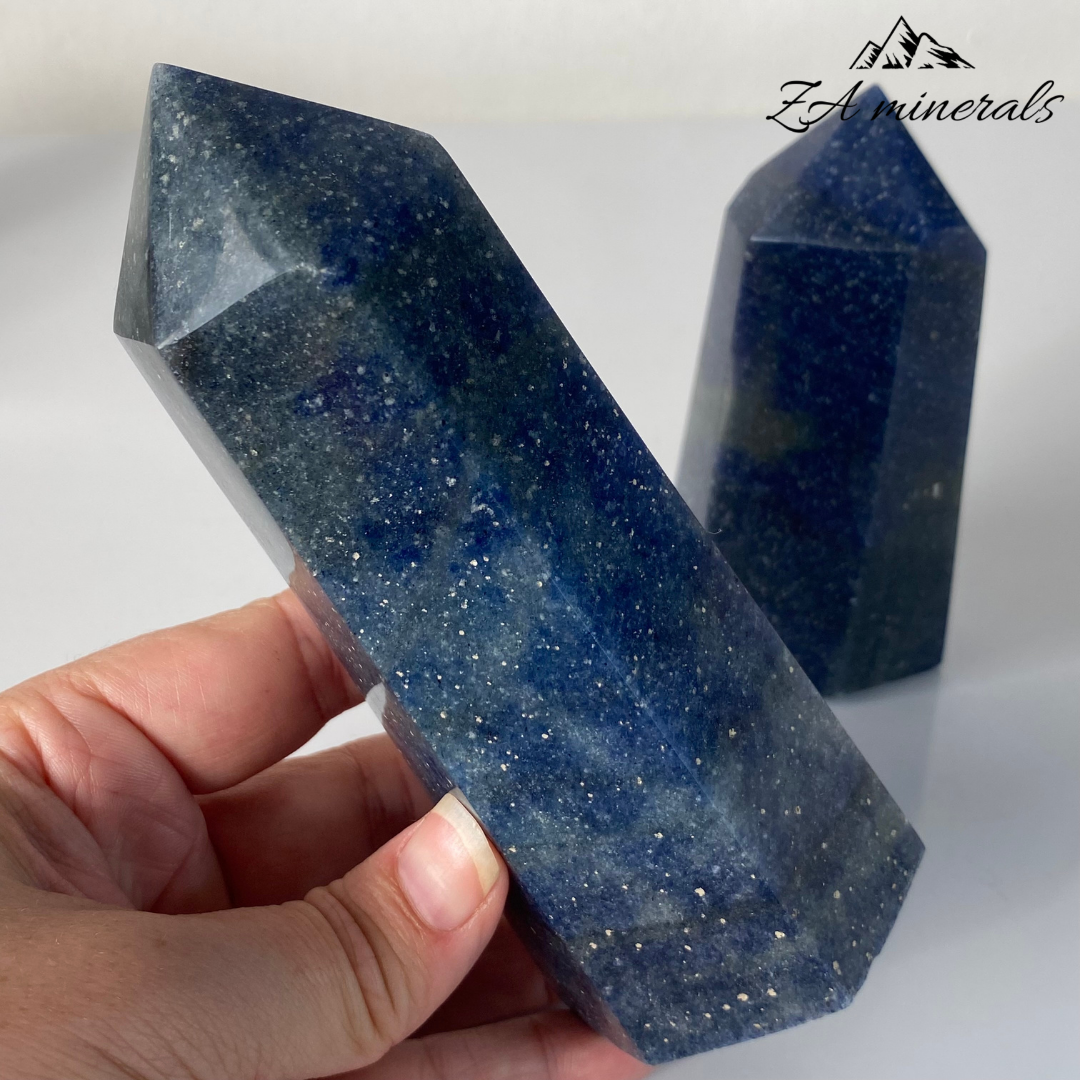 Polished Lazulite Towers (2x) 0.936kg