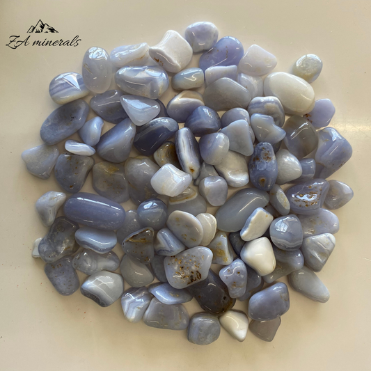 Blue Chalcedony Tumbles 1kg