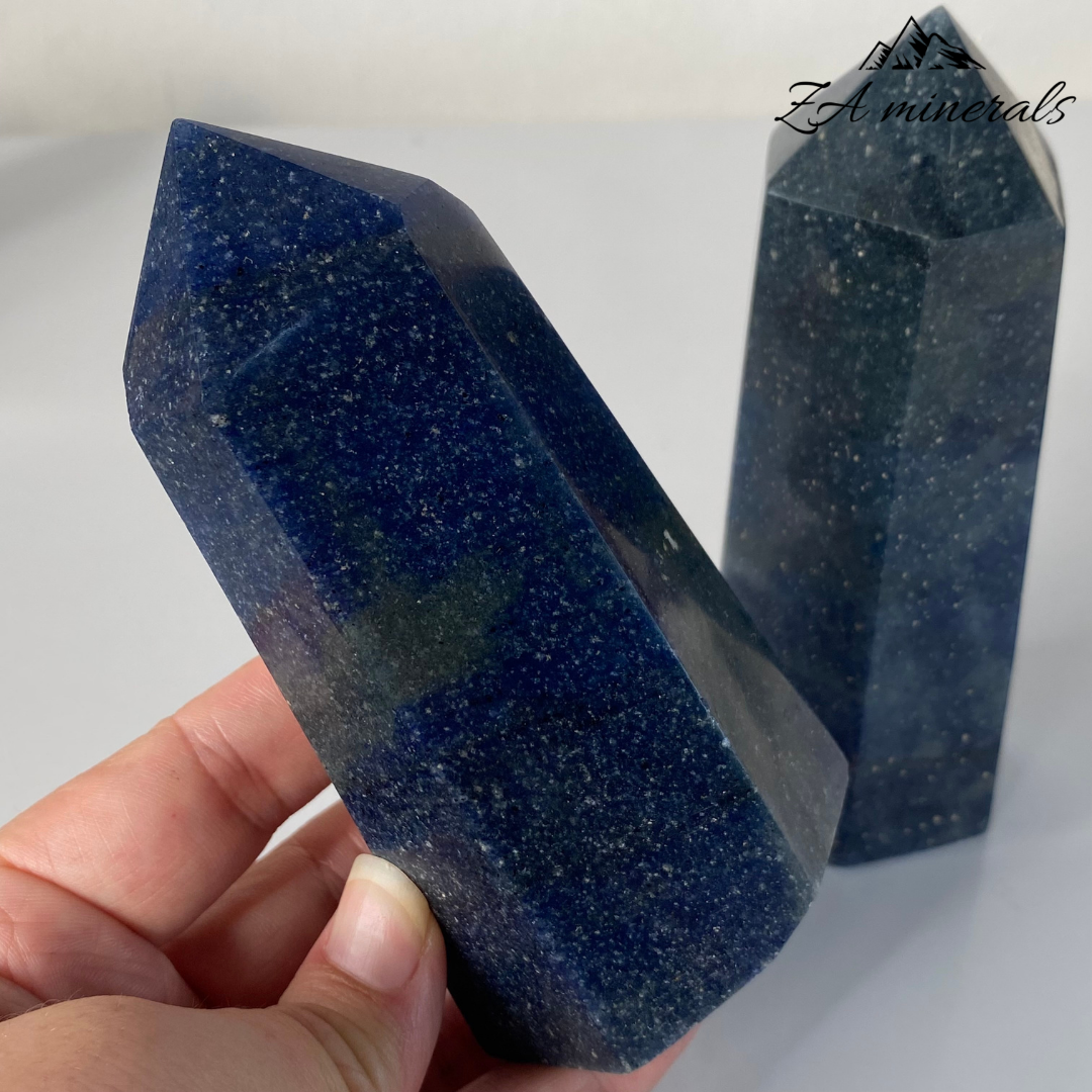 Polished Lazulite Towers (2x) 0.936kg