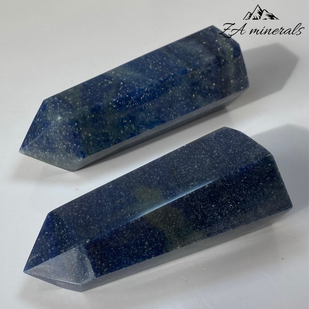 Polished Lazulite Towers (2x) 0.936kg