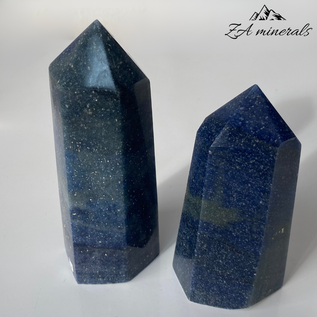 Polished Lazulite Towers (2x) 0.936kg