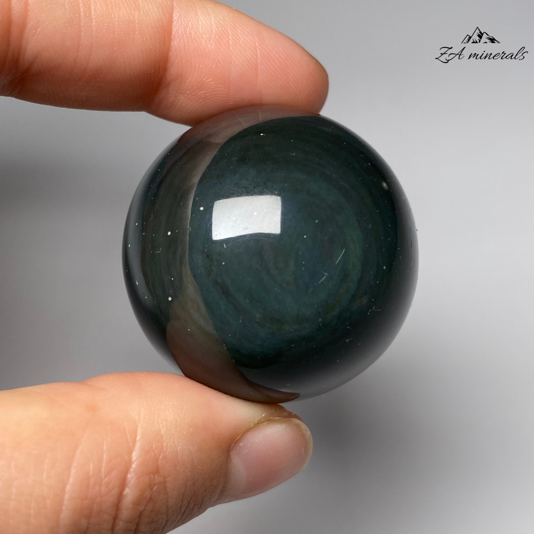 Polished Rainbow Obsidian Sphere IN08