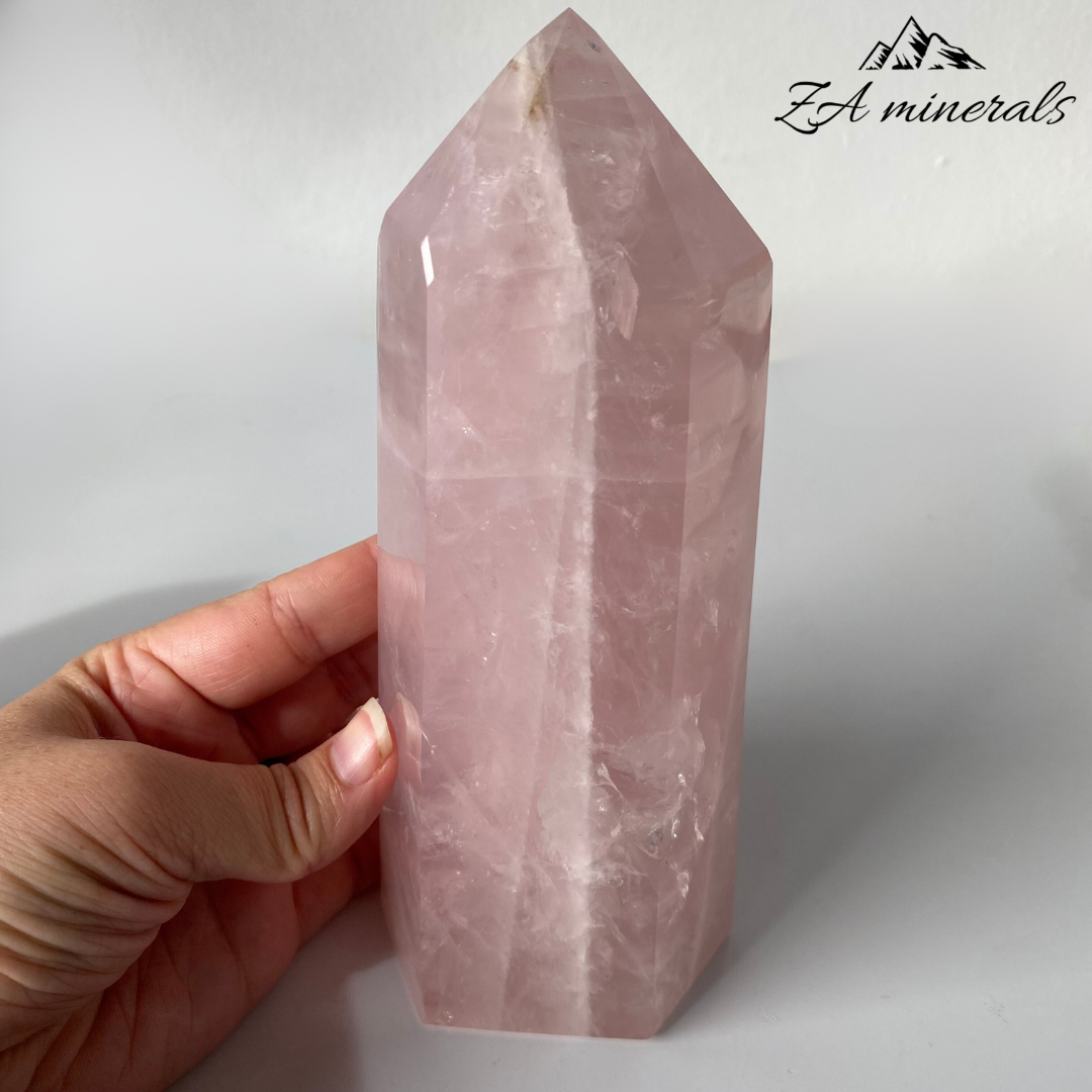 Polished Rose Quartz Tower (1x) 1.254kg