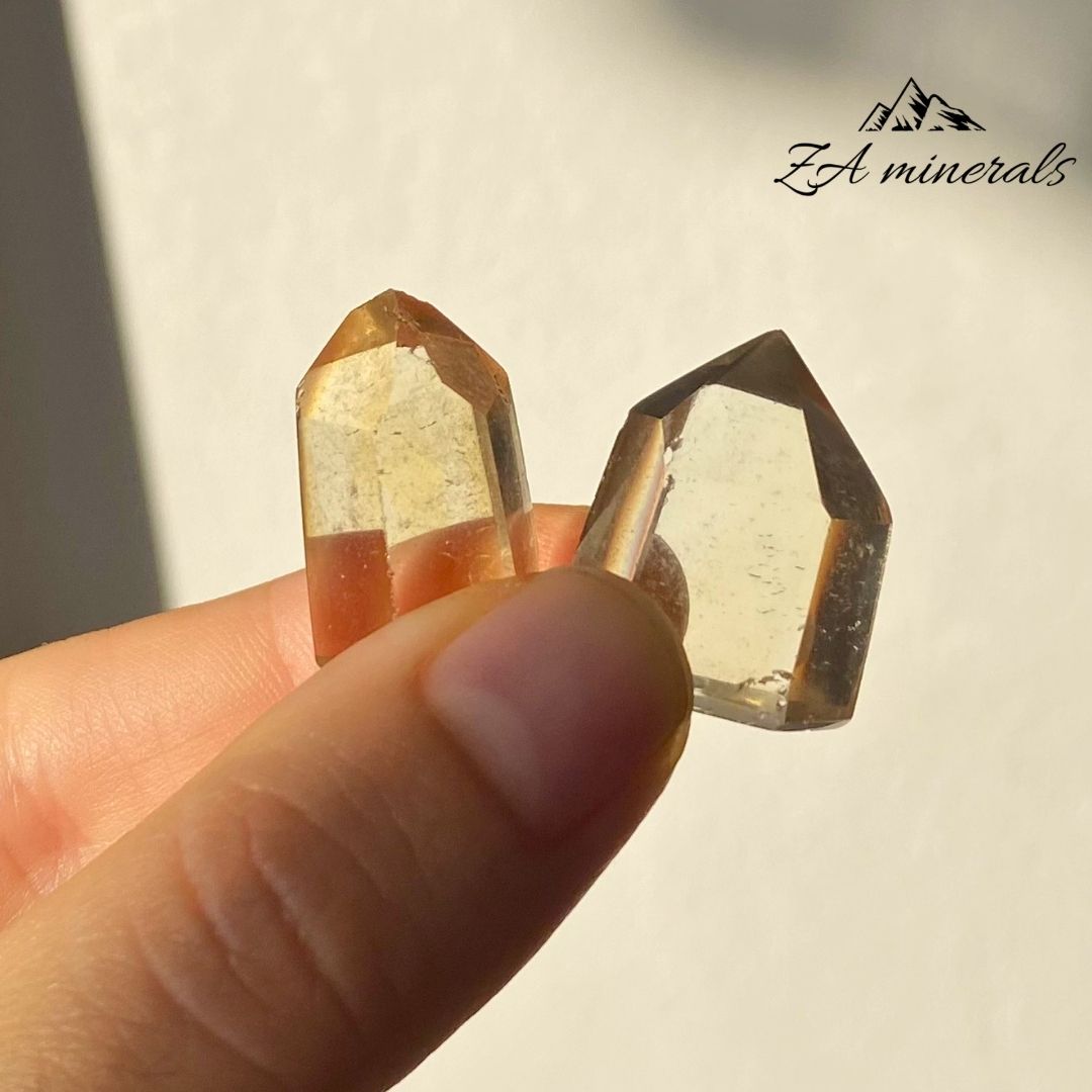 Polished Citrine Mini Tower Pair 0.014kg IZ17