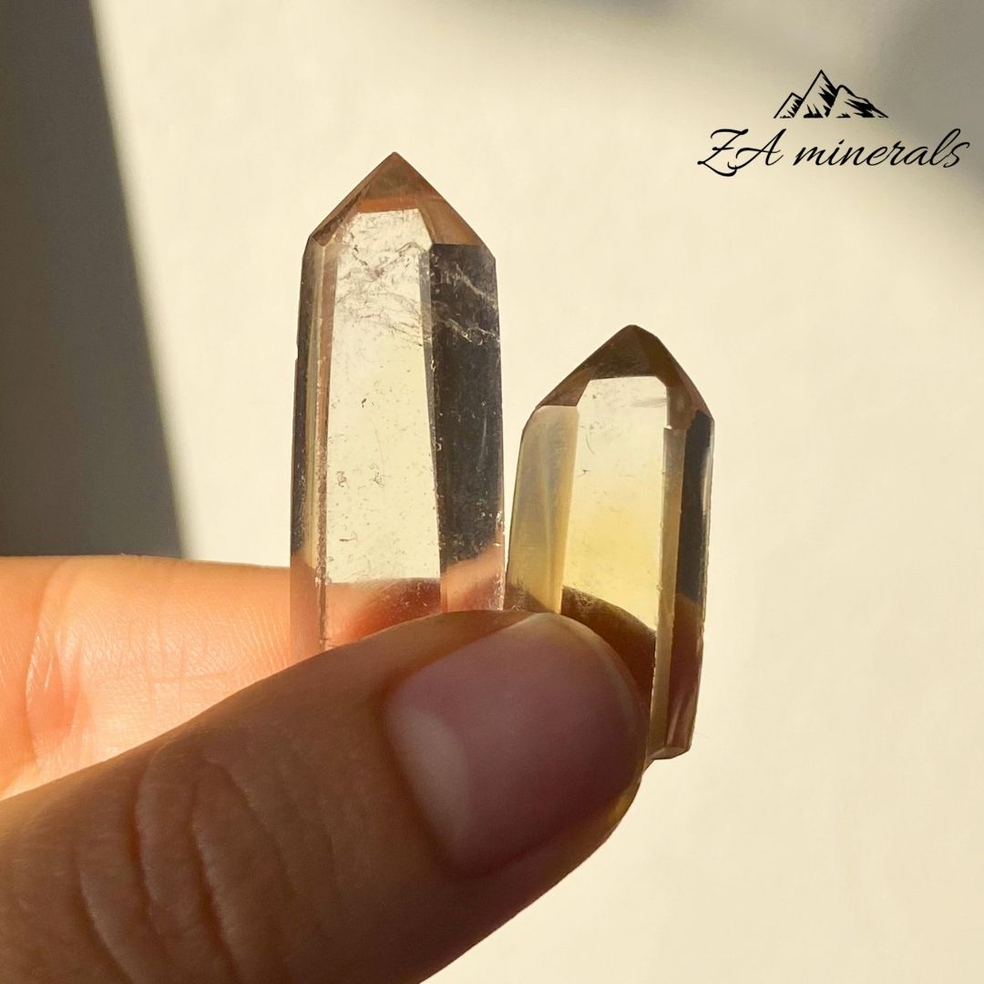 Polished Citrine Mini Tower Pair 0.014kg IZ18