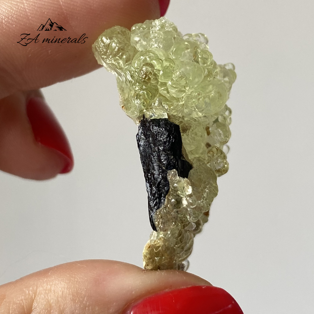 Hyalite (Opal-AN) Black Tourmaline 0.008kg IY12