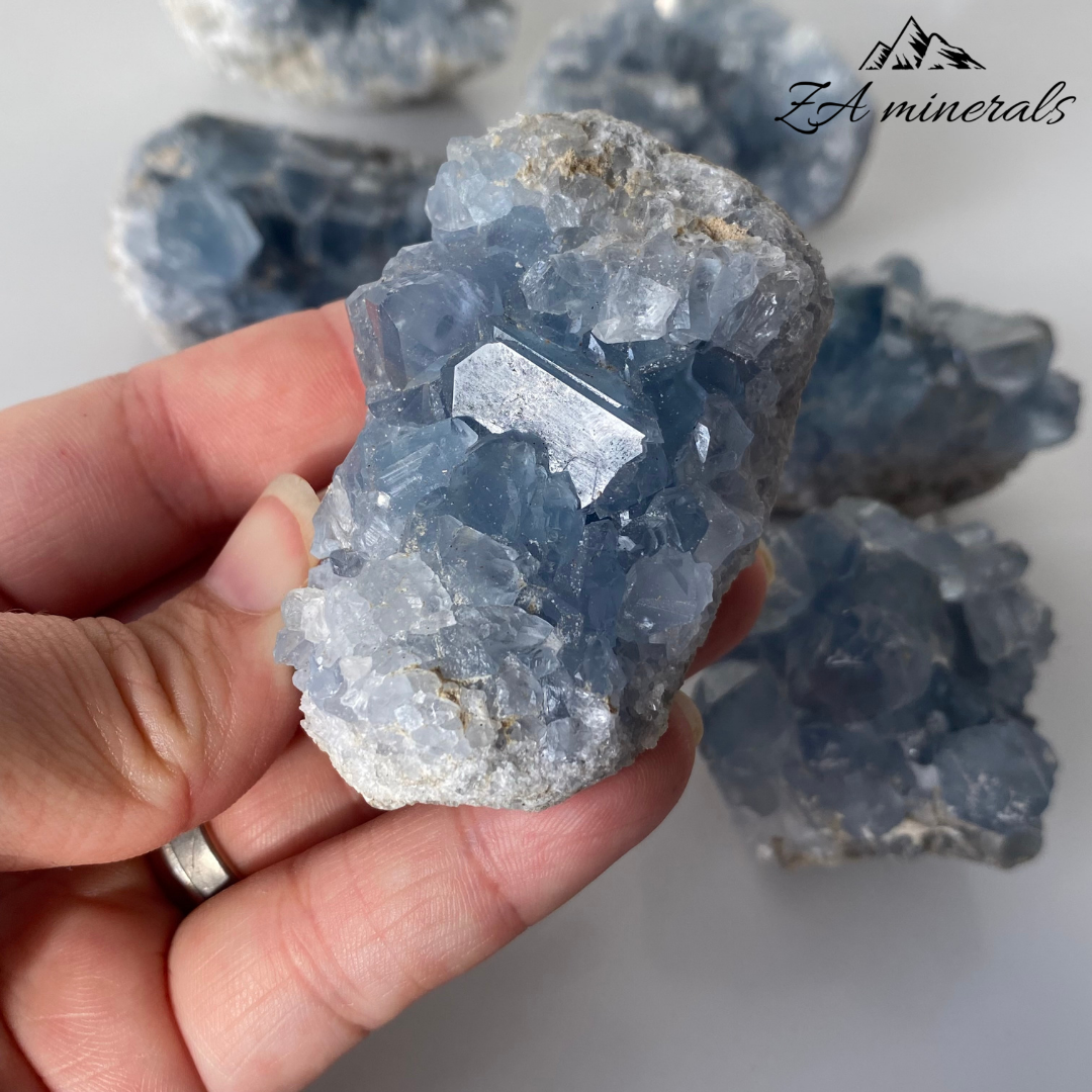 Celestite Clusters Madagascar (small) (6x) 1.2 kg