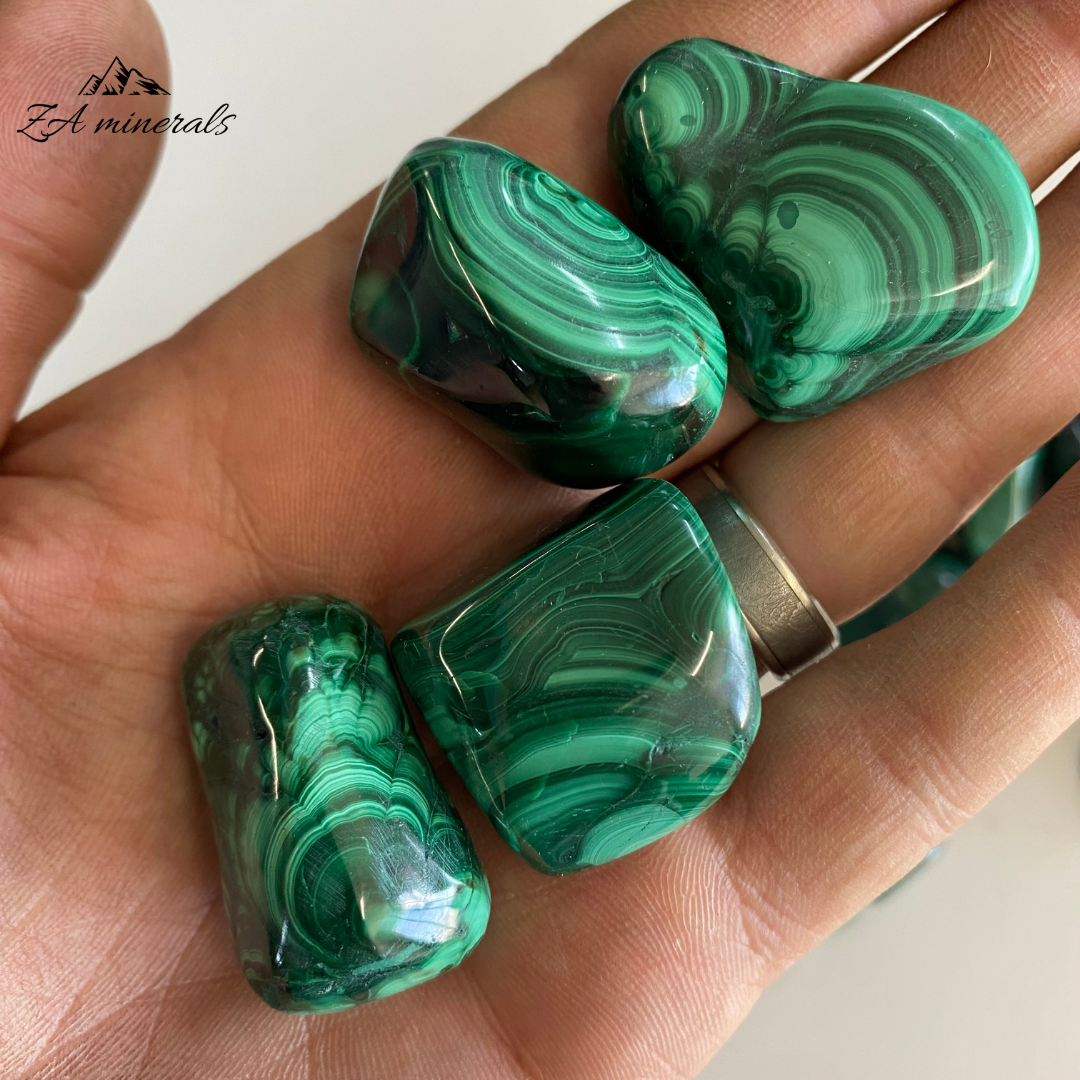 Polished Malachite Tumbles 1kg