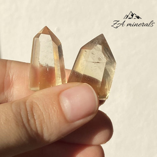 Polished Citrine Mini Tower Pair 0.014kg IZ19