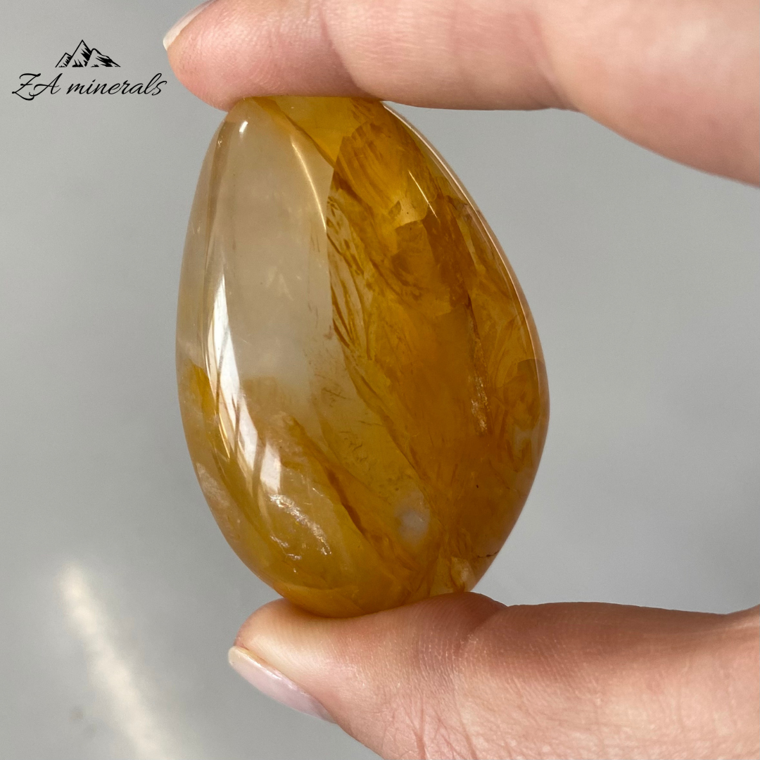 Polished Yellow Hematoid Quartz  (x3)  0.160kg IS4