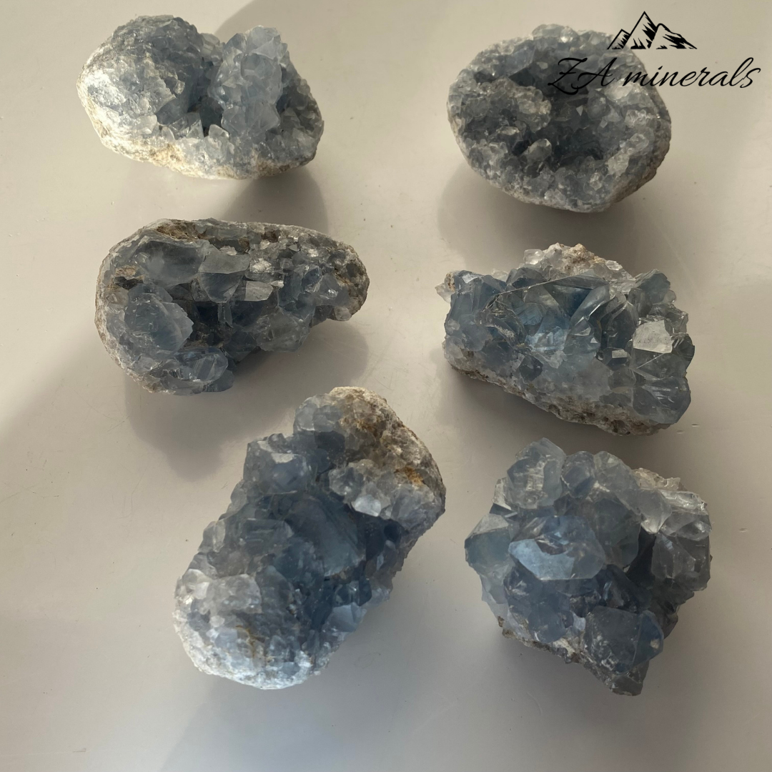 Celestite Clusters Madagascar (small) (6x) 1.2 kg