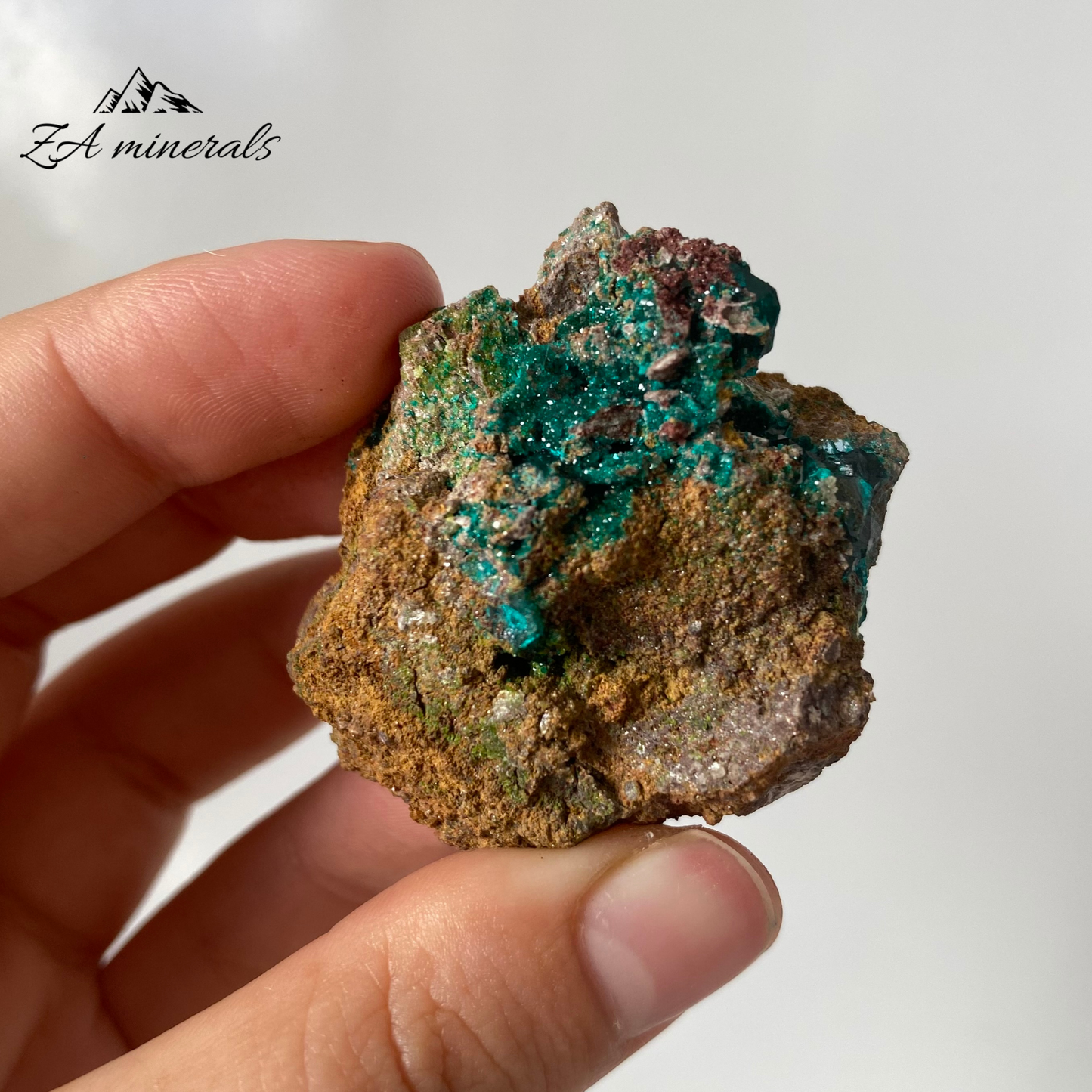 Dioptase on Matrix Tsumeb 0.058kg IJ03