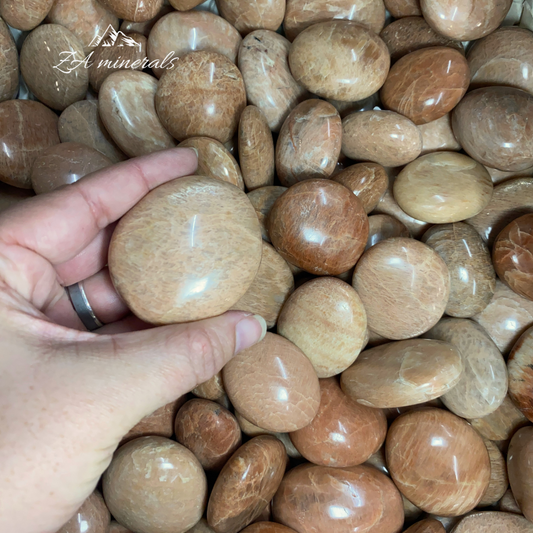 Polished Peach Moonstone Palmstones 2kg