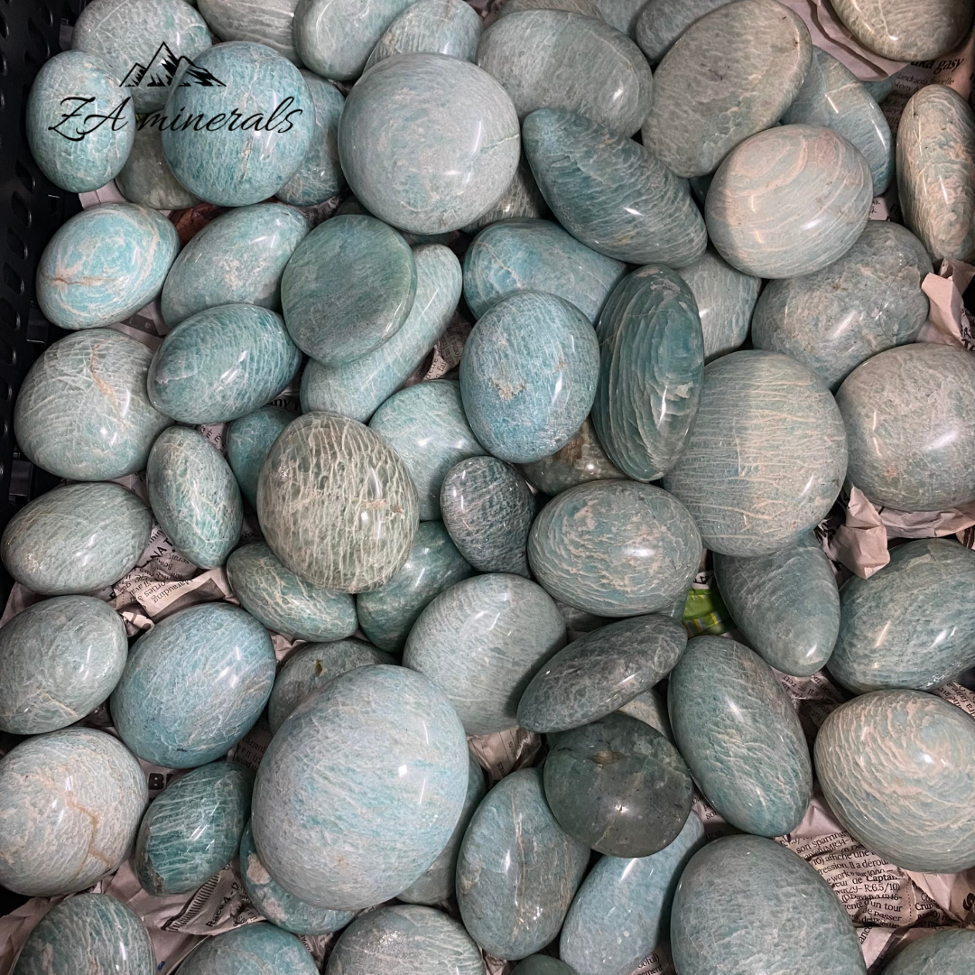 Polished Amazonite Palmstones 1kg