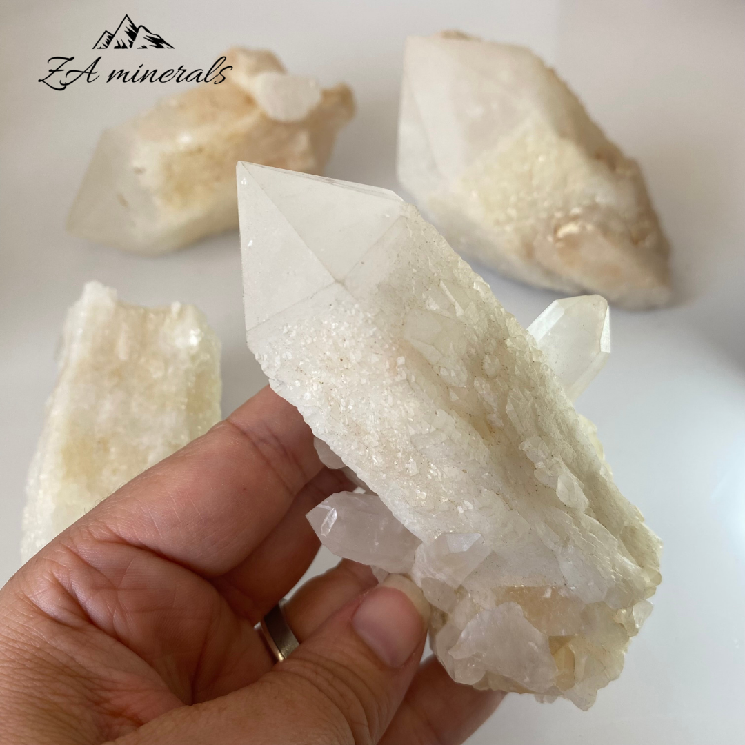 Milky Candle Quartz  (x4) 1.388kg