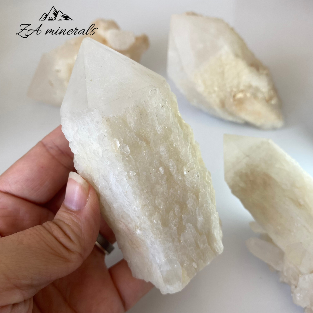 Milky Candle Quartz  (x4) 1.388kg