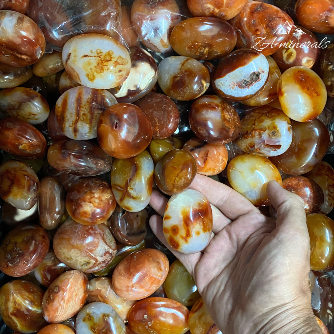 Polished Carnelian Palmstones 1kg