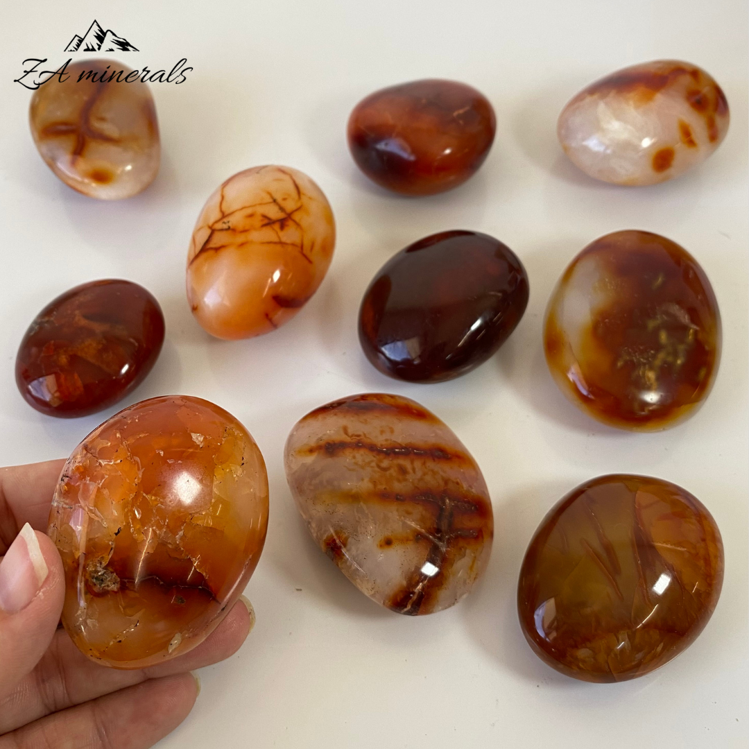 Polished Carnelian Palmstones 1kg