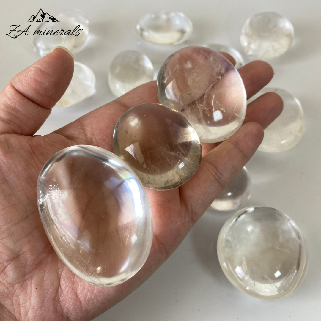 Polished Clear Quartz Palmstones 1kg