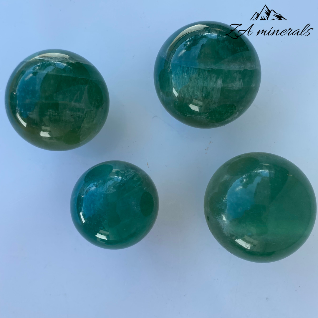 Polished Fluorite Spheres (x4) 1.122kg