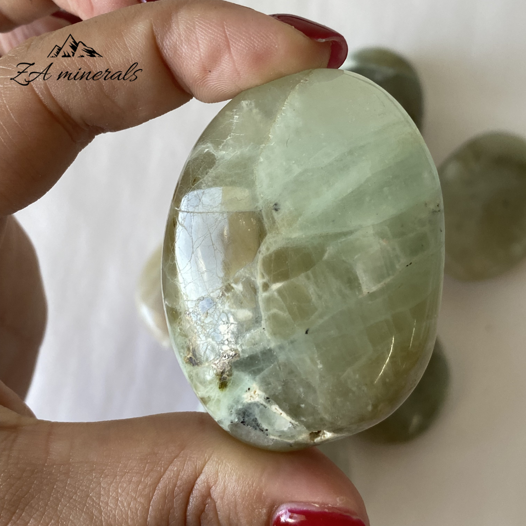 Polished Garnierite Palmstones (x6) 0.270kg GB27