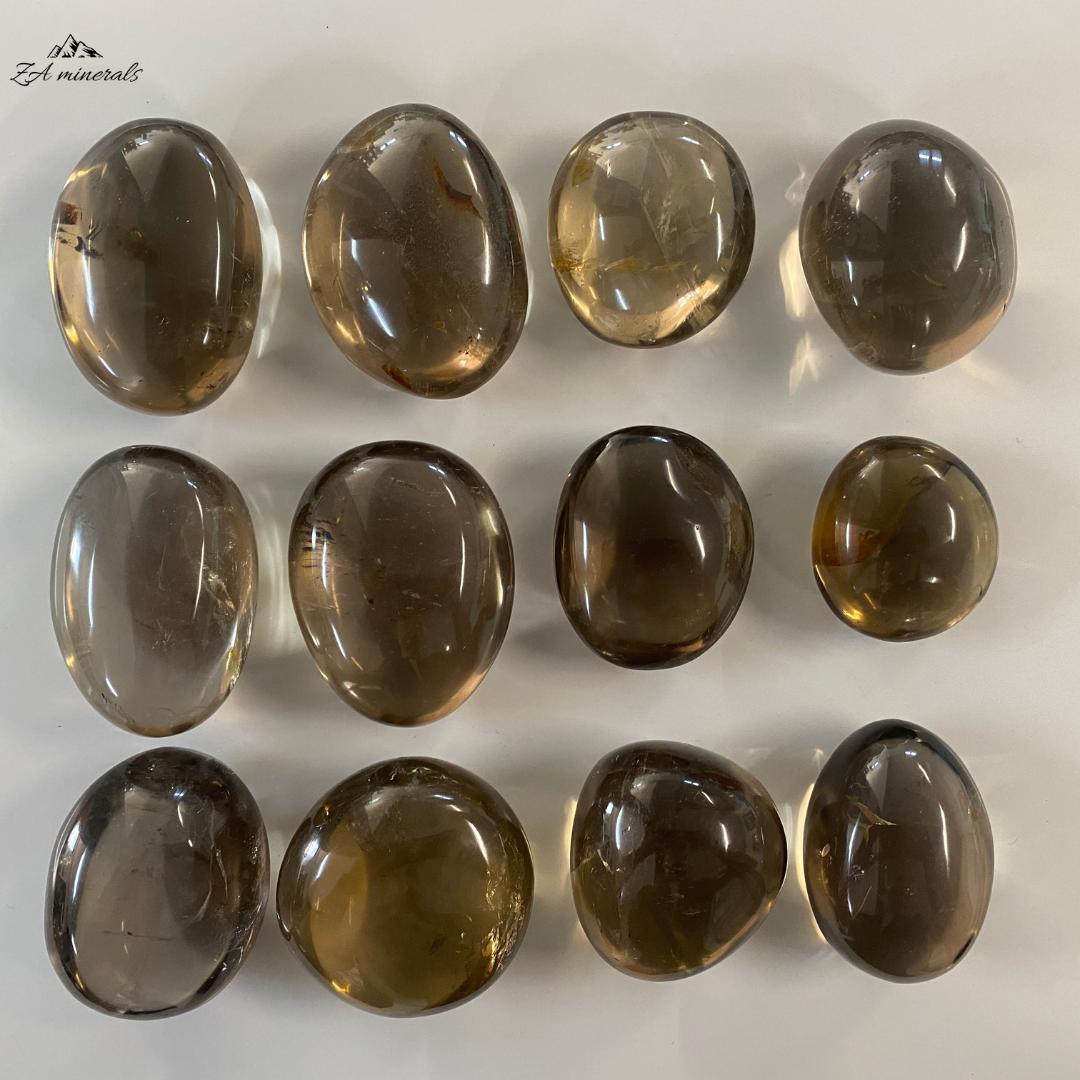 Polished Smoky Quartz Palmstones 1kg