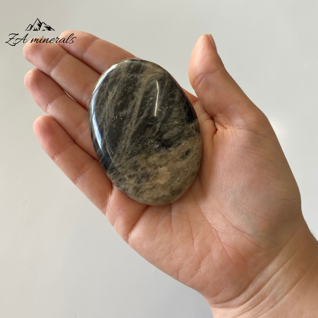 Polished Black 'Moonstone' Feldspar IQ8