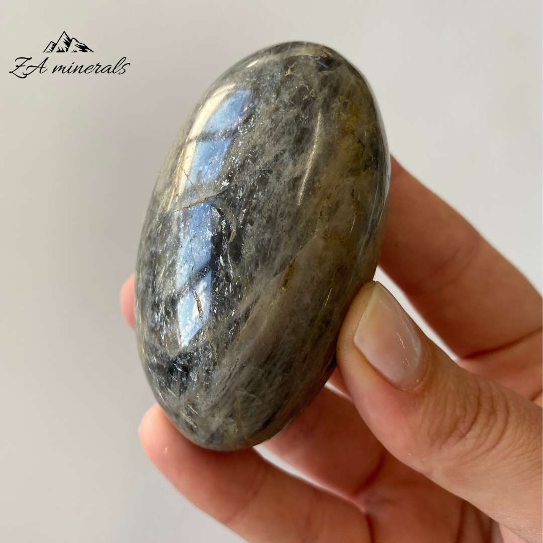 Polished Black 'Moonstone' Feldspar IQ8