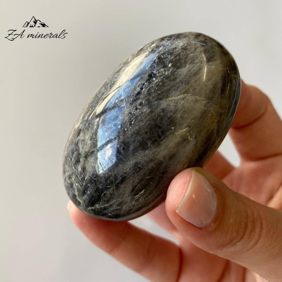 Polished Black 'Moonstone' Feldspar IQ8