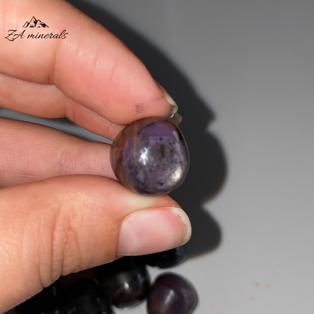 Polished Star Corundum Tumbles (x2) 0.022kg IS12