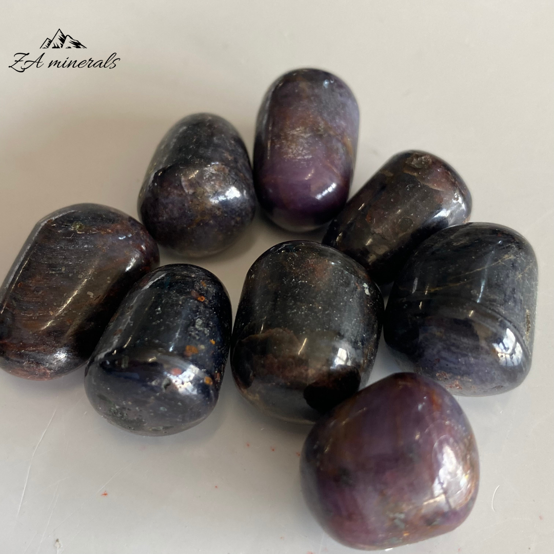 Polished Star Corundum Tumbles (x2) 0.022kg IS12