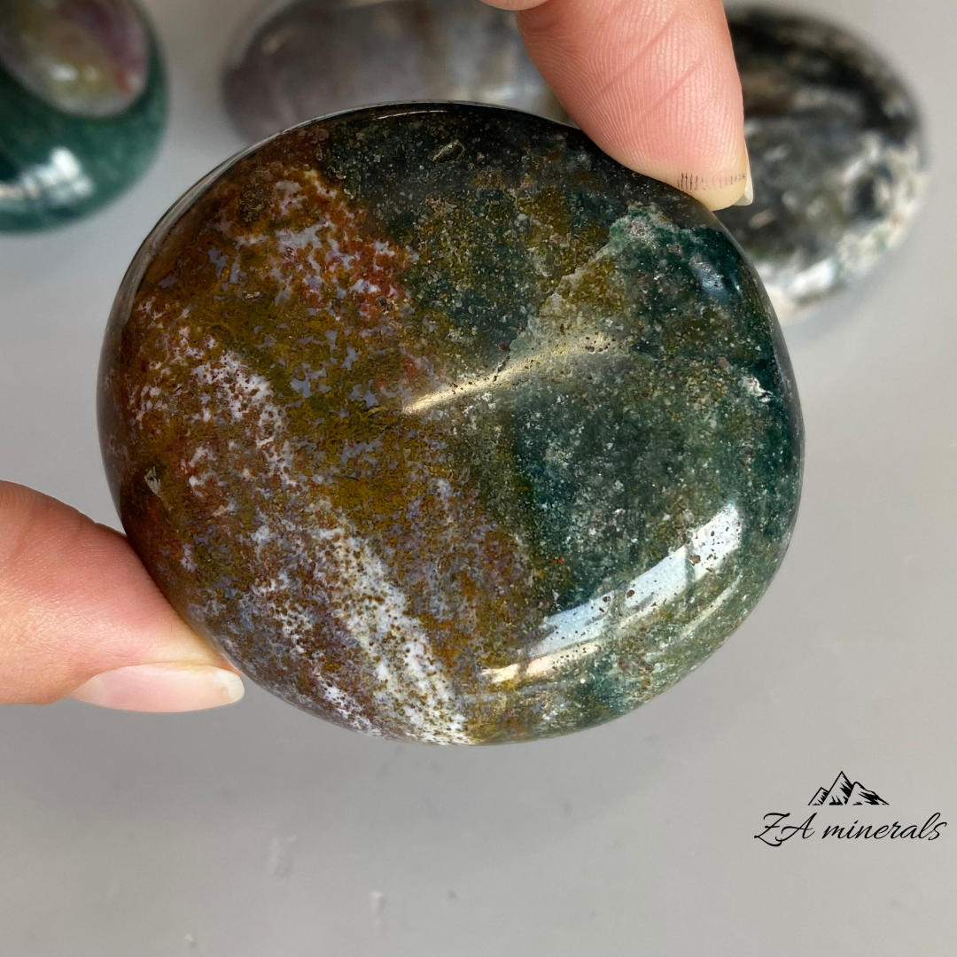 Polished Ocean Jasper Palmstone (x1) 0.085kg IS10