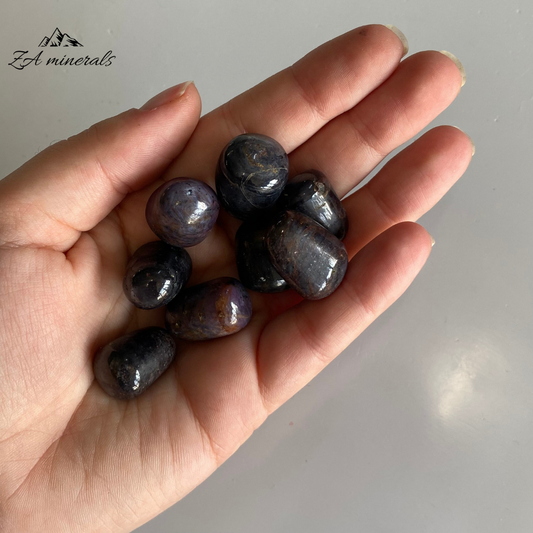 Polished Star Corundum Tumbles (x2) 0.022kg IS12