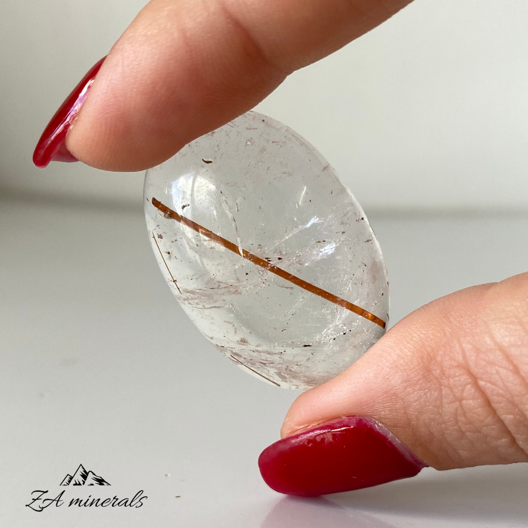Polished Included Quartz Cabochon 0.011kg