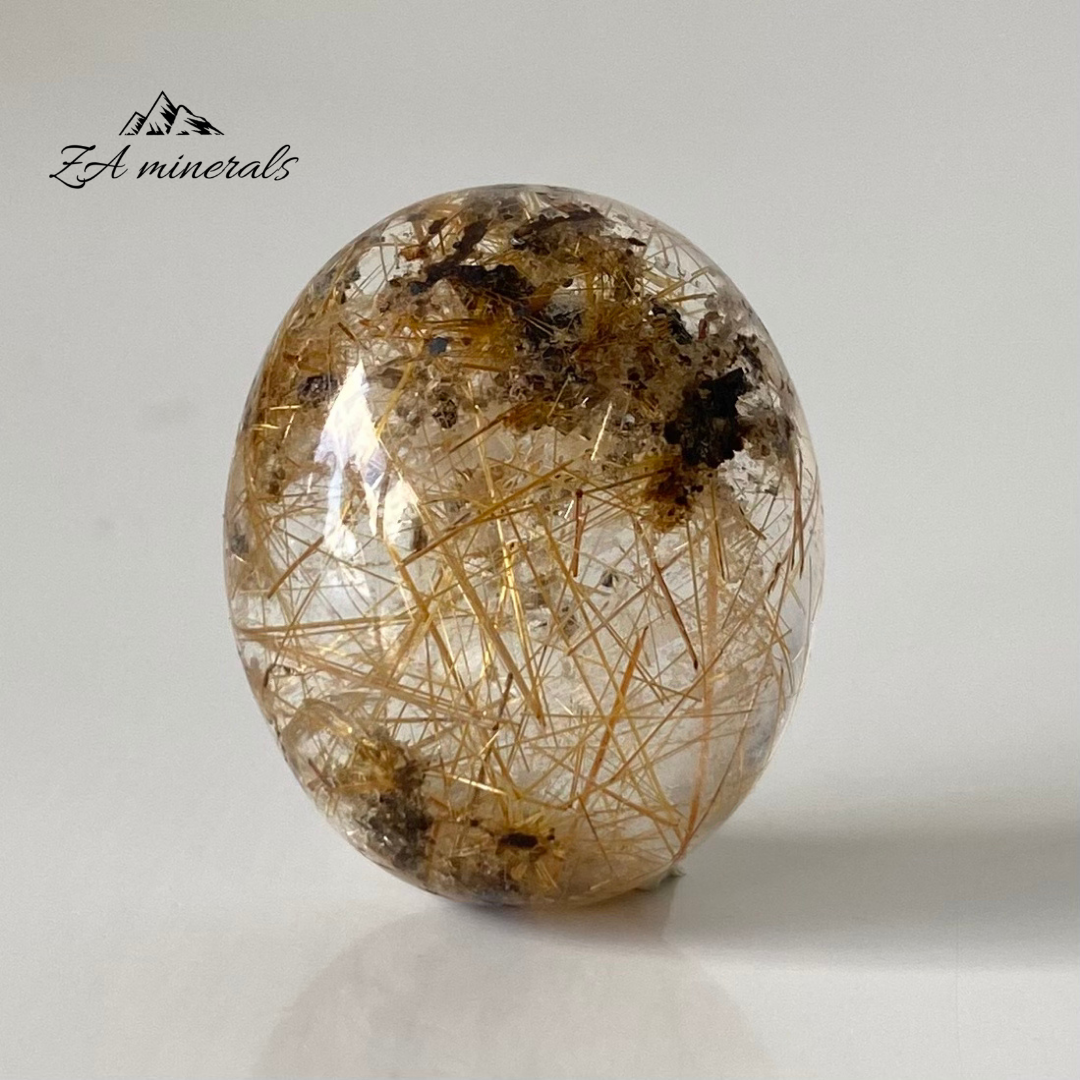 Polished Rutilated Quartz Cabochon 0.007kg
